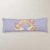 Pastel regenboog kantoorartikelen lichaamskussen (Achterkant)