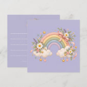 Pastel regenboog kantoorartikelen menu (Voorkant / Achterkant)