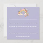 Pastel regenboog kantoorartikelen  save the date (Achterkant)