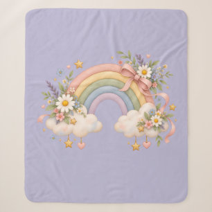 Pastel regenboog kantoorartikelen sherpa deken