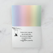 Pastel Regenboog Kat Pet Loss Sympathie Kaart (Binnen)