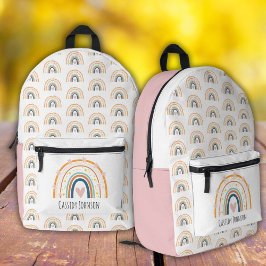 Pastel regenboog kinderen bedrukte rugzak