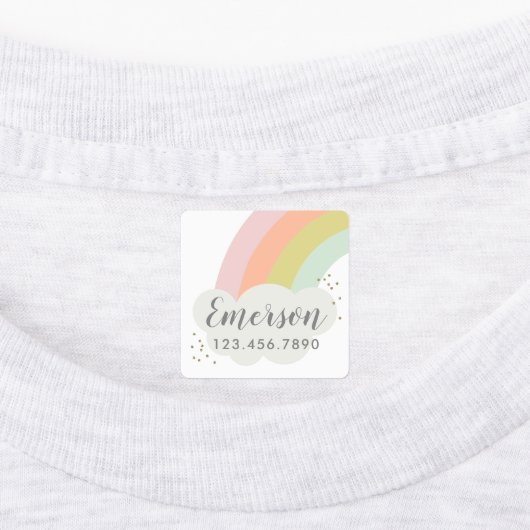 Pastel Regenboog Kinderen Labels (Aangebracht)