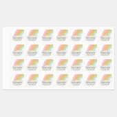 Pastel Regenboog Kinderen Labels (Vel)