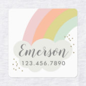 Pastel Regenboog Kinderen Labels (Design 1)