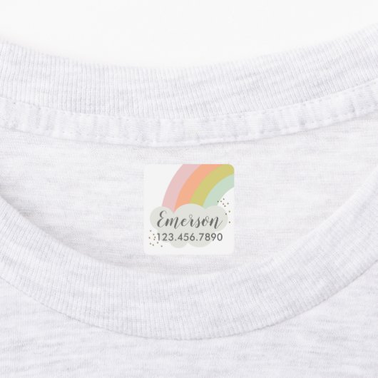 Pastel Regenboog Kinderen Labels (Aangebracht)