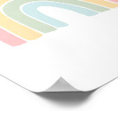 Pastel Regenboog Kinderkamer Decoratie Poster (Hoek)