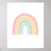 Pastel Regenboog Kinderkamer Decoratie Poster (Voorkant)