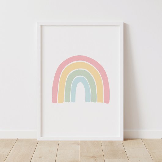 Pastel Regenboog Kinderkamer Decoratie Poster