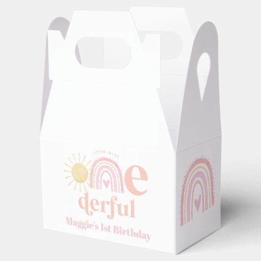 Pastel Regenboog Kleine Miss ONEderful Regenboog G Bedankdoosjes (Geopend)
