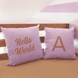 Pastel Regenboog Kleur Alfabet Initiaal Kwekerij Kussen