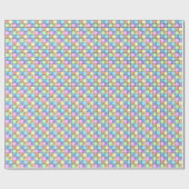 Pastel Regenboog Kleur Puzzel Geometrisch Patroon Cadeaupapier (Vlak)