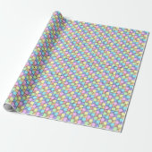 Pastel Regenboog Kleur Puzzel Geometrisch Patroon Cadeaupapier (Uitgerold)