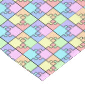 Pastel Regenboog Kleur Puzzel Geometrisch Patroon Tafelkleed (Gekanteld)