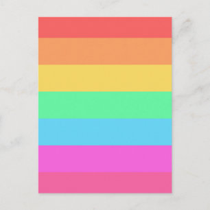 Pastel Regenboog Kleur Strepen Ontwerp Briefkaart