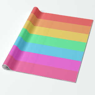Pastel regenboog kleur strepen ontwerp cadeaupapier