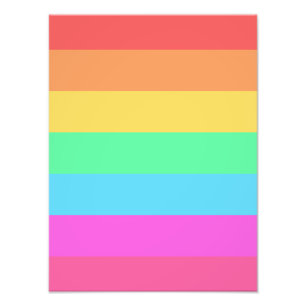 Pastel regenboog kleur strepen ontwerp foto afdruk