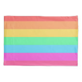 Pastel regenboog kleur strepen ontwerp kussensloop (Achterkant)
