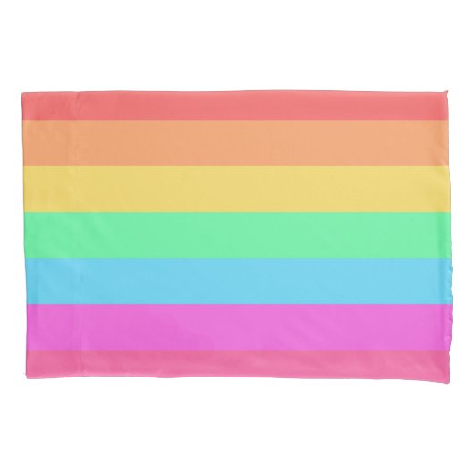 Pastel regenboog kleur strepen ontwerp kussensloop (Voorkant)
