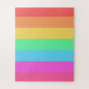 Pastel regenboog kleur strepen ontwerp legpuzzel