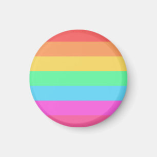 Pastel regenboog kleur strepen ontwerp magneet