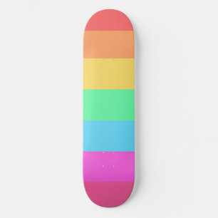 Pastel Regenboog Kleur Strepen Ontwerp Persoonlijk Skateboard