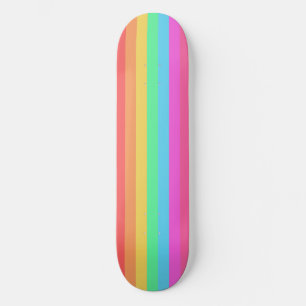 Pastel regenboog kleur strepen ontwerp persoonlijk skateboard