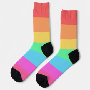 Pastel regenboog kleur strepen ontwerp sokken