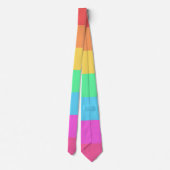 Pastel regenboog kleur strepen ontwerp stropdas (Achterkant)