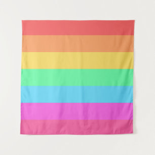 Pastel regenboog kleur strepen ontwerp wandkleed