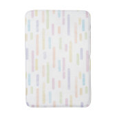 Pastel regenboog kleuren afgerond lijnen patroon badmat (Voorkant Verticaal)