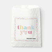 Pastel Regenboog Kleuren Baby shower Dank u Bedankzakje (Voorkant)
