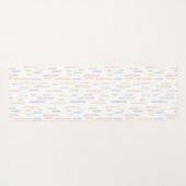 Pastel regenboog kleuren inktronde lijnen patroon yogamat (Achterkant (horizontaal))