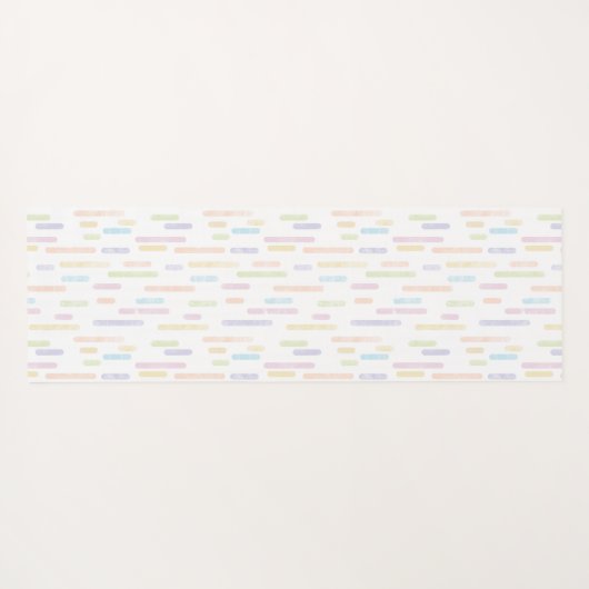 Pastel regenboog kleuren inktronde lijnen patroon yogamat (Achterkant (horizontaal))