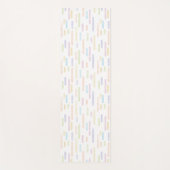Pastel regenboog kleuren inktronde lijnen patroon yogamat (Voorkant)