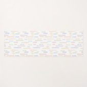 Pastel regenboog kleuren inktronde lijnen patroon yogamat (Voorkant (horizontaal))