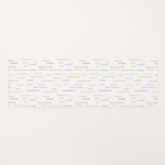 Pastel regenboog kleuren inktronde lijnen patroon yogamat (Voorkant (horizontaal))