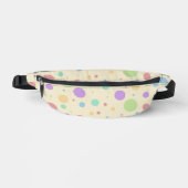 Pastel regenboog kleuren PolkaDot Heuptasje (Voorkant)