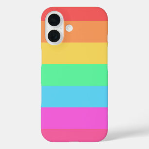 Pastel Regenboog Kleuren Strepen Ontwerp  iPhone 16 Hoesje