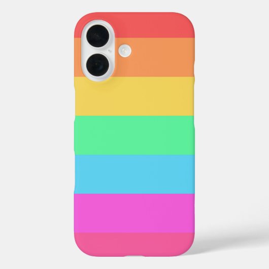 Pastel Regenboog Kleuren Strepen Ontwerp Case-Mate iPhone Case (Achterkant)