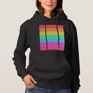 Pastel Regenboog Kleuren Strepen Ontwerp  Hoodie
