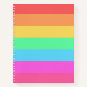 Pastel Regenboog Kleuren Strepen Ontwerp  Notitieboek
