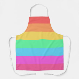 Pastel Regenboog Kleuren Strepen Ontwerp  Schort