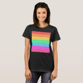 Pastel Regenboog Kleuren Strepen Ontwerp  T-shirt (Voorkant volledig)