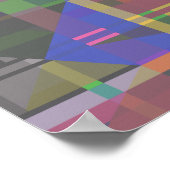 Pastel Regenboog Kleurrijke Geometrisch Poster (Hoek)