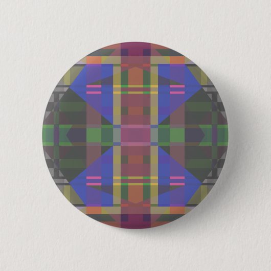 Pastel Regenboog Kleurrijke Geometrisch Ronde Button 5,7 Cm (Voorkant)