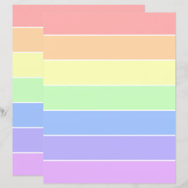 Pastel Regenboog Kleurrijke Strepen Scrapbook Papi
