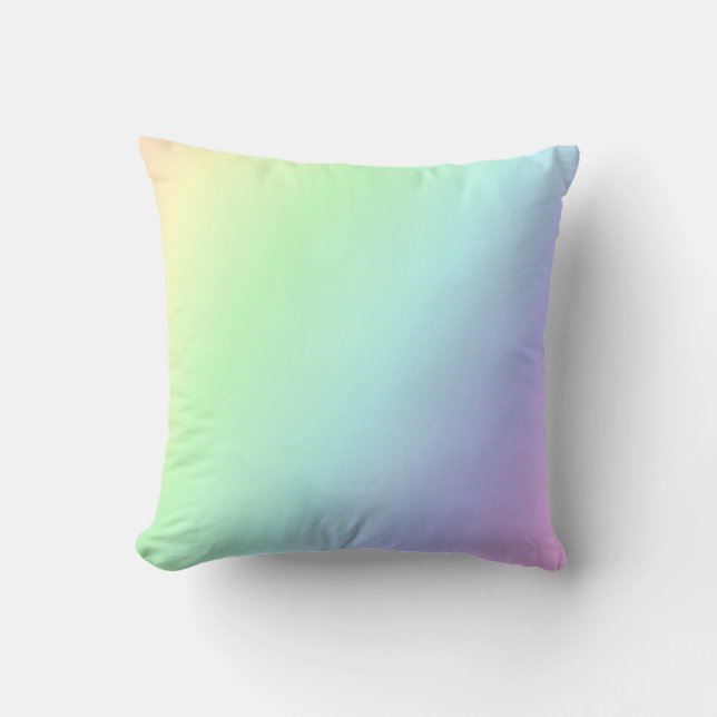 Pastel Regenboog Kussen (Voorkant)