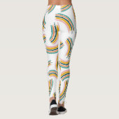 Pastel Regenboog Lijnen:  Naadloos Leggings (Achterkant)