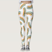 Pastel Regenboog Lijnen: Naadloos Leggings (Voorkant)